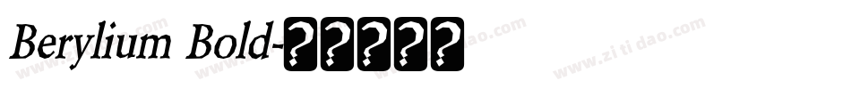Berylium Bold字体转换